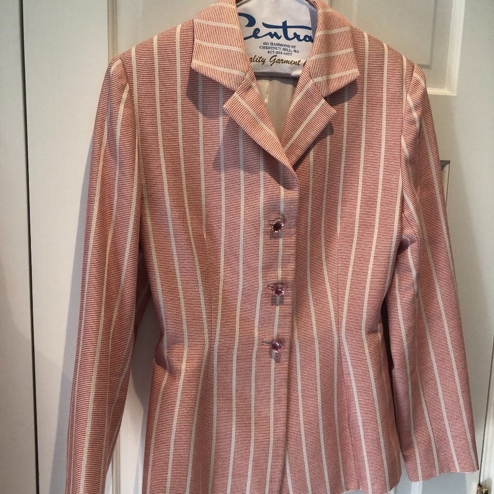 Red/White Striped Blazer